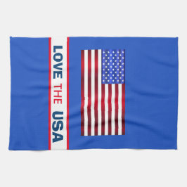 Patriotic Kärlek USA flagga Kitchen Towel Kökshandduk