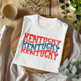 Patriotic Kentucky Red och Blue Boho T-Shirt