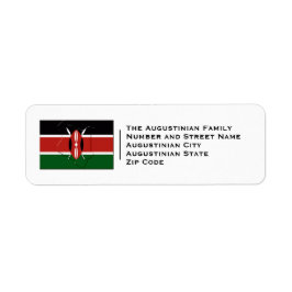 Patriotic | KENYA Flagga Returadress Etikett