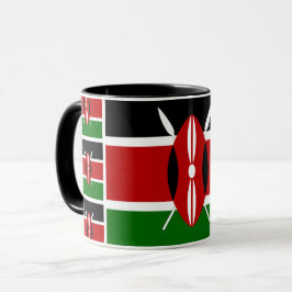 Patriotic Kenyan Flagga Coffee Mugg, Kenya/Student Mugg