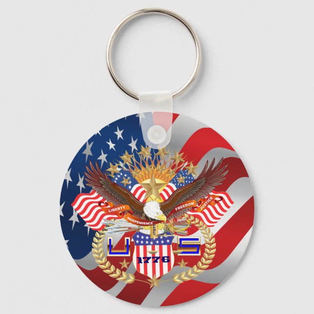 Patriotic Keychain Nyckelring (Framsida)