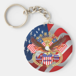 Patriotic Keychain Nyckelring