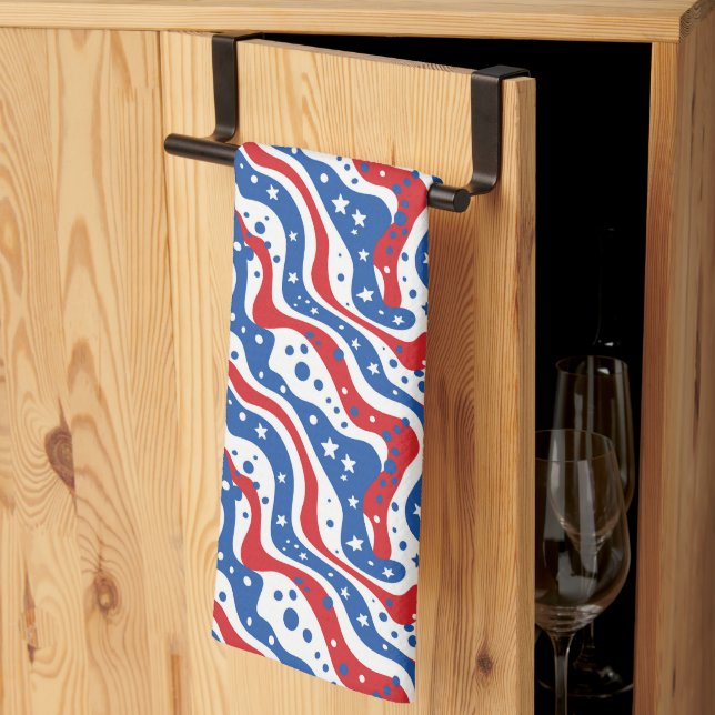 Patriotic Kitchen Towel Kökshandduk (Thirds Fold)