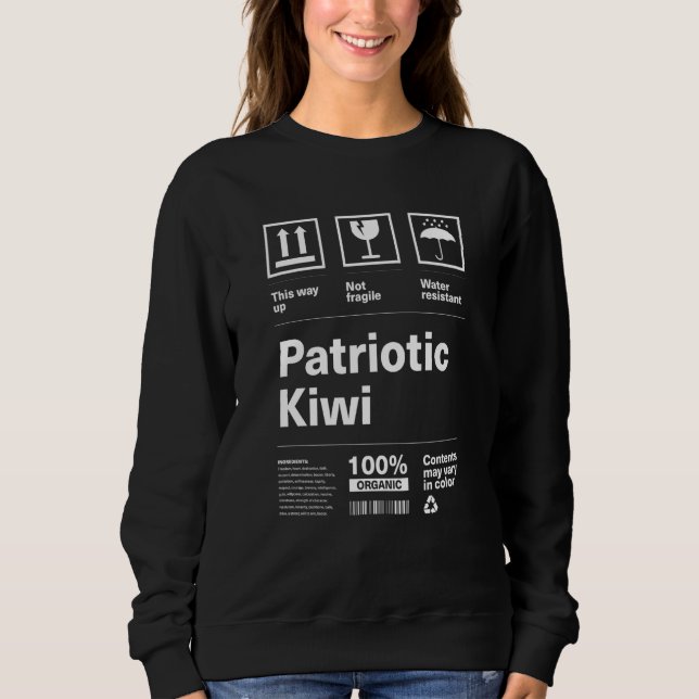Patriotic Kiwi Patriotism New Zealand Country Prid T Shirt (Framsida)