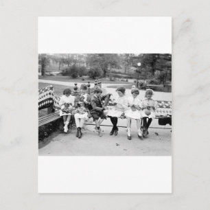 Patriotic Knitting Bee, tidigt 1900-talet Vykort