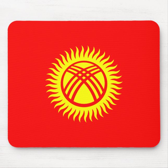 Patriotic Kyrgyzstan Flagga Musmatta (Framsidan)