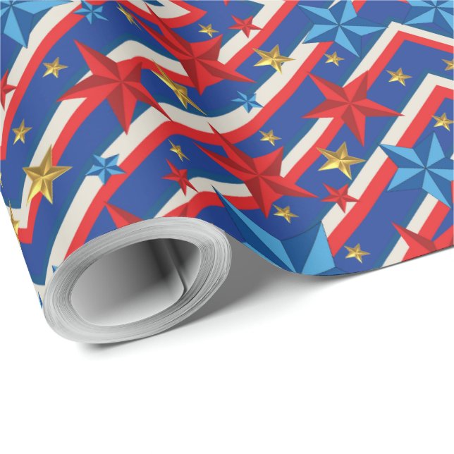 Patriotic Labour Day Presentpapper (Rulle Hörn)