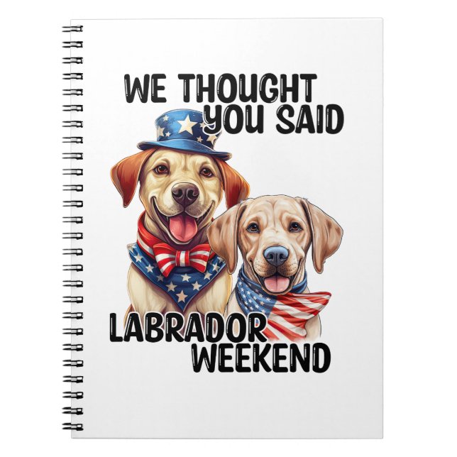 Patriotic Labrador Hundar Citote Funny Humor Anteckningsbok (Framsidan)