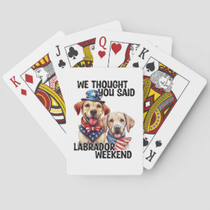 Patriotic Labrador Hundar Citote Funny Humor Casinokort