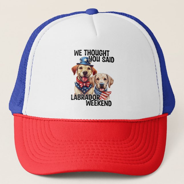 Patriotic Labrador Hundar Citote Funny Humor Keps (Framsida)