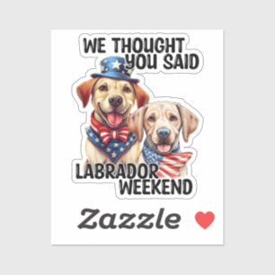 Patriotic Labrador Hundar Citote Funny Humor Klistermärken