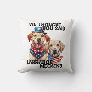 Patriotic Labrador Hundar Citote Funny Humor Kudde