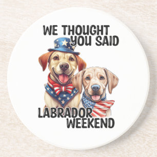 Patriotic Labrador Hundar Citote Funny Humor Underlägg