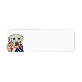 Patriotic Labrador Return Address Label Returadress Etikett