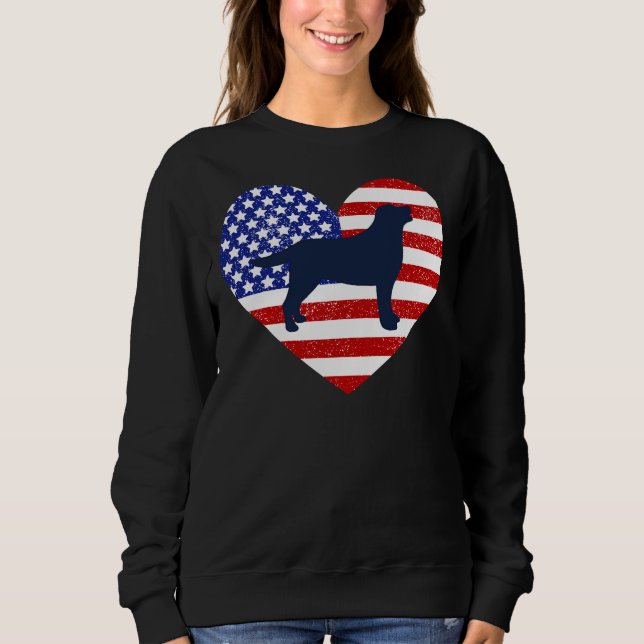 Patriotic Labrador Silhouette T Shirt (Framsida)