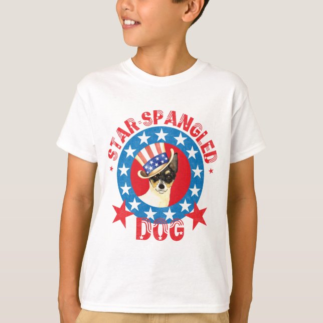 Patriotic Leksak Fox Terrier Tee (Framsida)