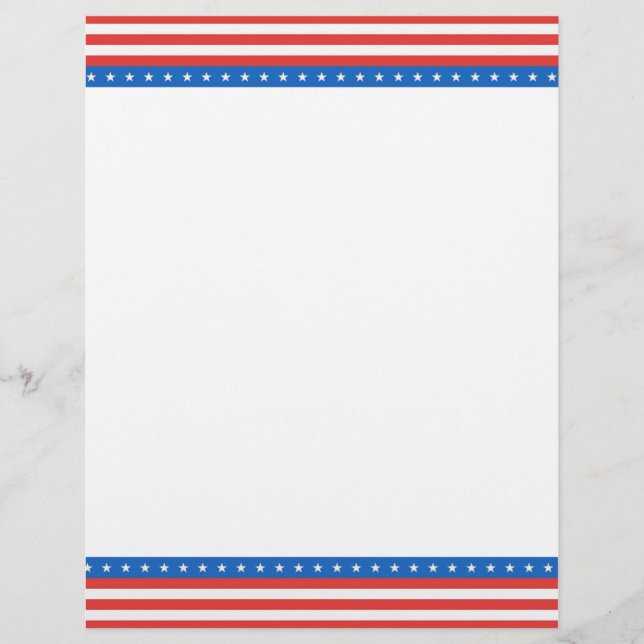 Patriotic Letterhead Brevhuvud (Framsida)
