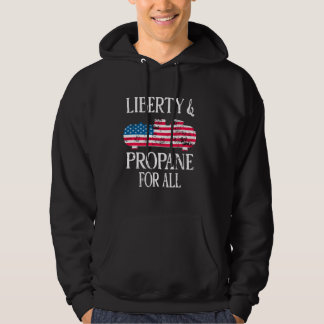 Patriotic Liberty and Propan For All US Flagga Pro Hoodie