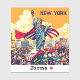 Patriotic Liberty Parad - Vintage 4 juli USA Klistermärken