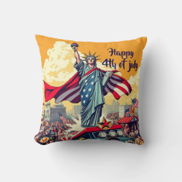 Patriotic Liberty Parad - Vintage 4 juli USA Kudde