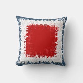 Patriotic Liberty Square Red White & Blue Kudde