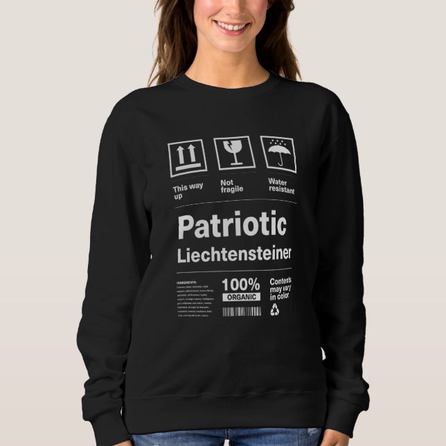 Patriotic Liechtensteiner Patriotism Liechtenstein T Shirt (Framsida)