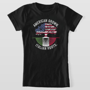 Patriotic Livets träd T-Shirt American Flagga Root