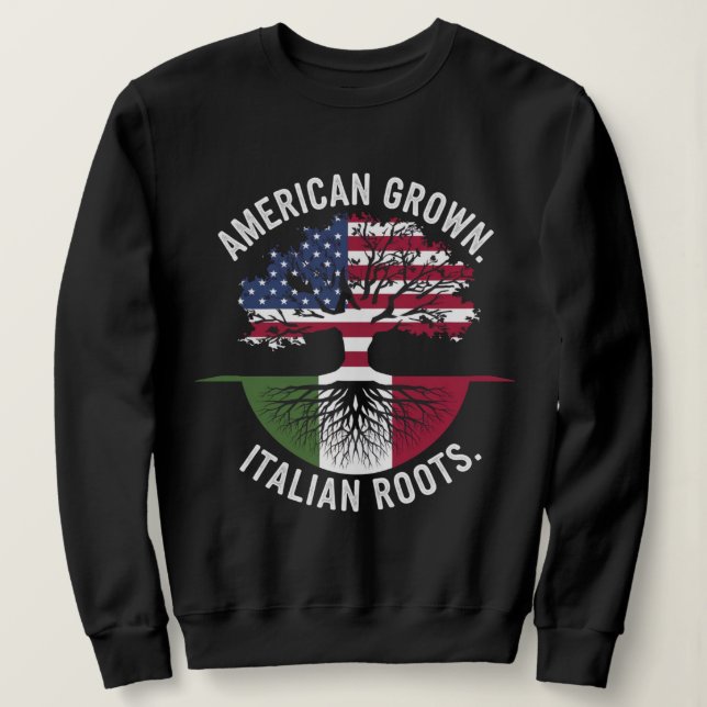 Patriotic Livets träd T-Shirt American Flagga Root (Design framsida)