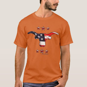 Patriotic - Longhorn Steer T Shirt