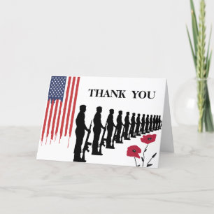 Patriotic Lycklig Veteran Day Tack Kort