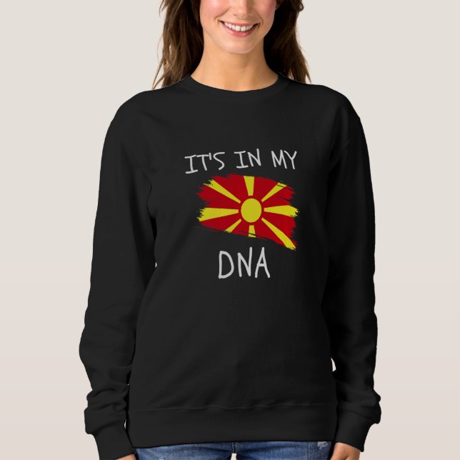 Patriotic Macedonian Pride It's In My DNA Macedoni T Shirt (Framsida)