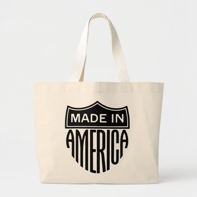 Patriotic Made in America Totebag Jumbo Tygkasse (Framsidan)