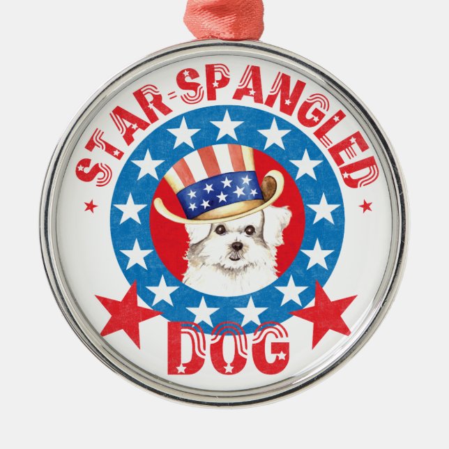 Patriotic Maltese Julgransprydnad Metall (Framsidan)