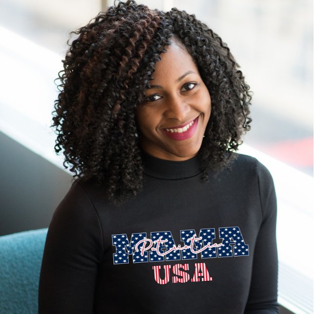 Patriotic Mamma USA Mors dag T Shirt (Skapare uppladdad)