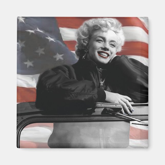 Patriotic Marilyn Magnet (Framsidan)