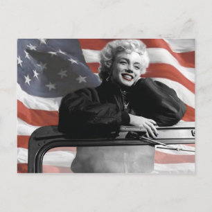 Patriotic Marilyn Vykort