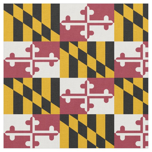 Patriotic Maryland Flagga Tyg (Närbild)