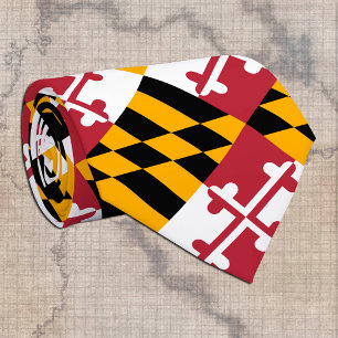 Patriotic Maryland Tie, mode USA, Maryland Flagga Slips
