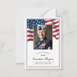 Patriotic Memorial Card Anteckningskort