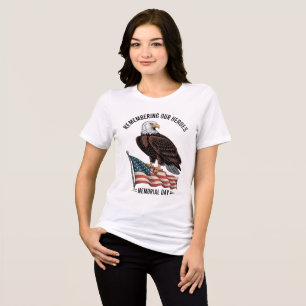 Patriotic Memorial Day Tribute Design för Amerika T Shirt