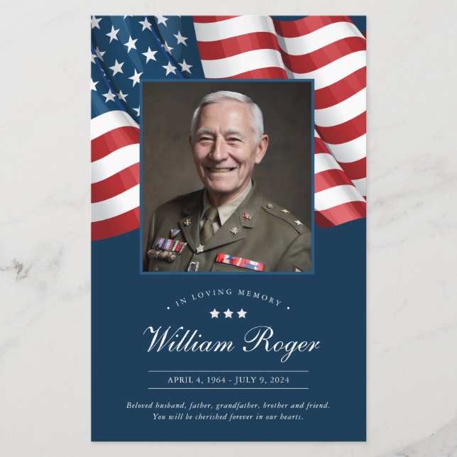 Patriotic Memorial Service Program (Framsida)