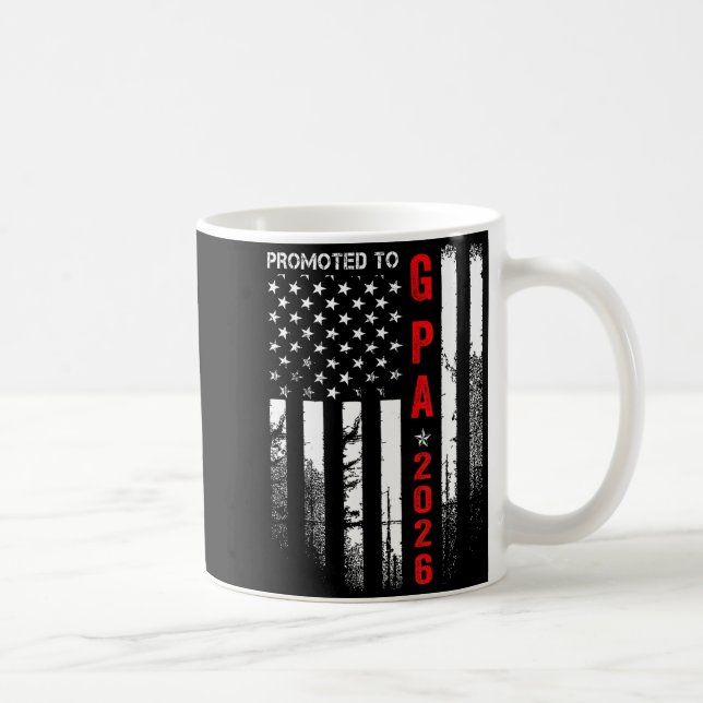 Patriotic Mens Promoted To G Pa Est 2026 First Tim Kaffemugg (Höger)