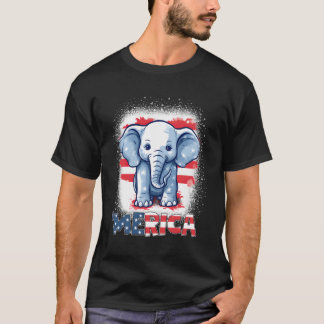 Patriotic Merica USA flagga, 4:e juli T Shirt