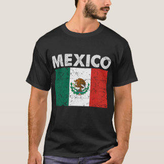 Patriotic Mexican Pride Vintage Distress T Shirt