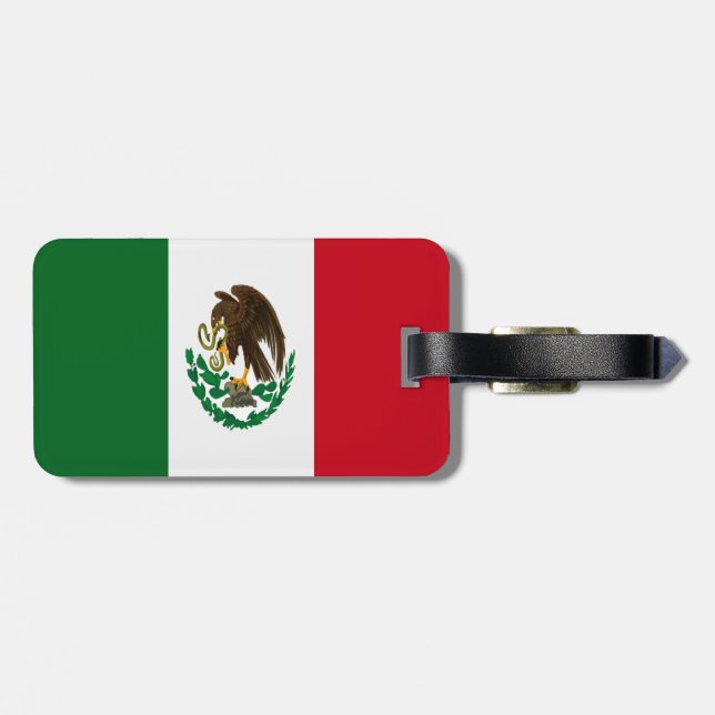 Patriotic Mexico flagga Bagagebricka (Baksida Vågrät)