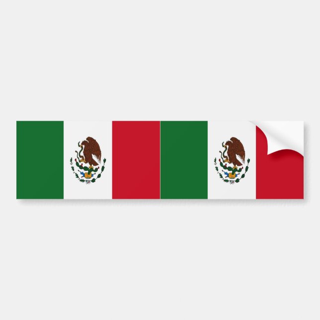 Patriotic Mexico flagga Bildekal (Framsidan)