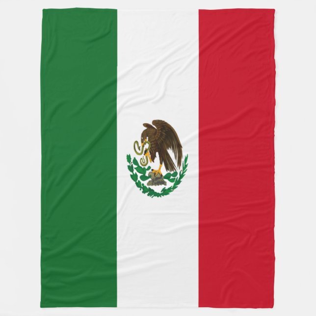 Patriotic Mexico flagga Fleecefilt (Framsidan)