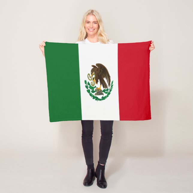 Patriotic Mexico flagga Fleecefilt (På plats)