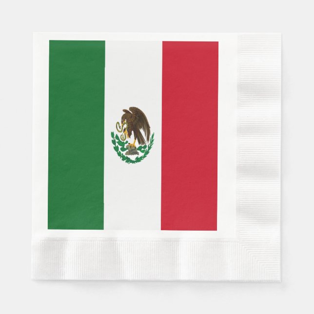 Patriotic Mexico flagga Pappersservett (Framsidan)