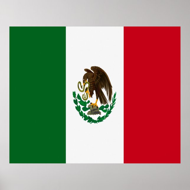 Patriotic Mexico flagga Poster (Framsidan)